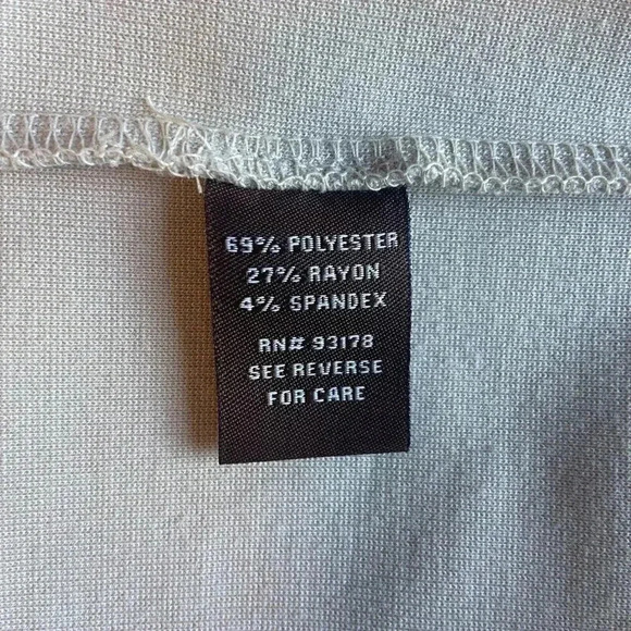 Adrienne Vittadini Neutral Sheath Dress Size 10 Beige Short Sleeve Minimalist - Picture 7 of 11